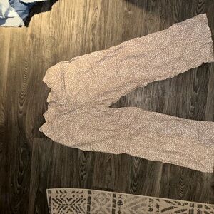 Women's Beige Patterned Pants